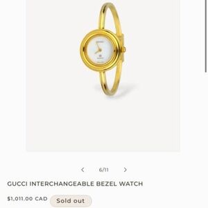 Gucci Gold Plated Stainless Steel 1100 Series 26MM Watch